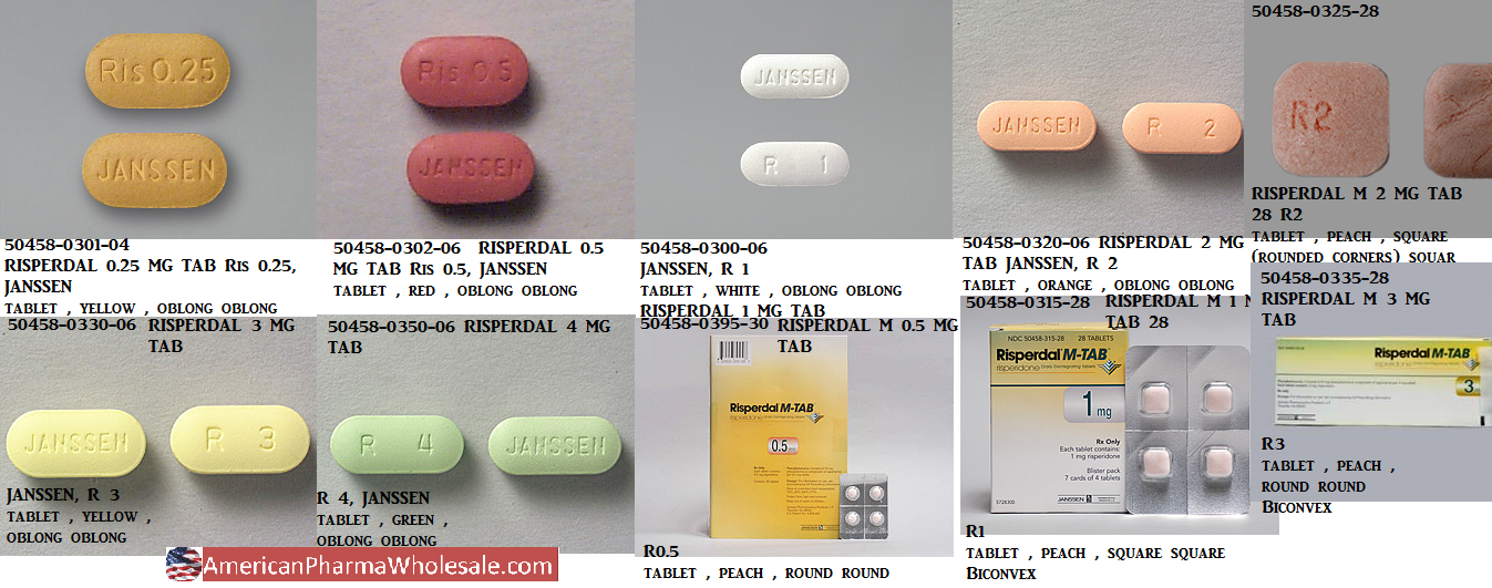 RX ITEM-Risperdal 0.25Mg Tab 100 By J O M Pharma