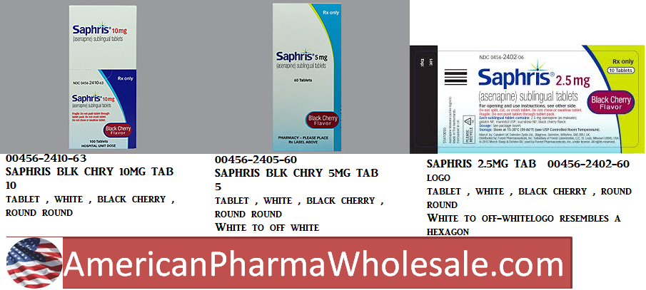 Rx Item-Saphris 2.5Mg Tab 60 By Actavis Pharma