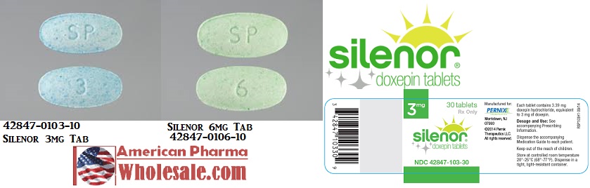 Rx Item-Silenor 3Mg Tab 30 By Pernix Therapeutics