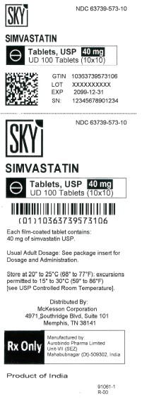 Rx Item-Simvastatin 40MG 100 Tab by Mckesson Packaging Svc USA UD Gen Zocor