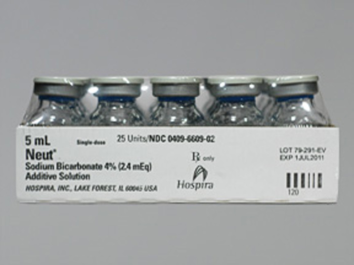 Rx Item-Sodium Bicarbonate Neut 0.48Meq/Ml Vial 25X5Ml By Hospira Worldwide