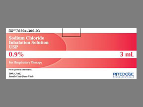 Rx Item-Sodium Chloride 0.9% Vial 100X3Ml By Ritedose Pharma