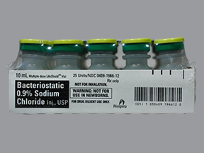 Rx Item-Sodium Chloride Bact 0.9% Vial 25X10Ml By Hospira Worldwide
