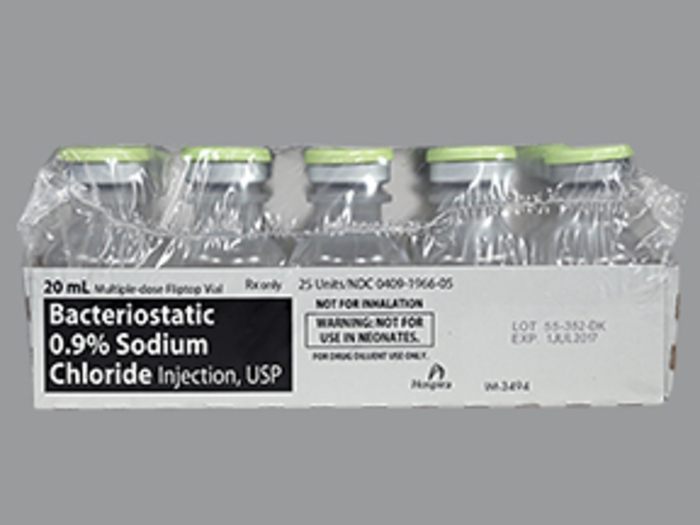 Rx Item-Sodium Chloride Bact 0.9% Vial 25X20Ml By Hospira Worldwide