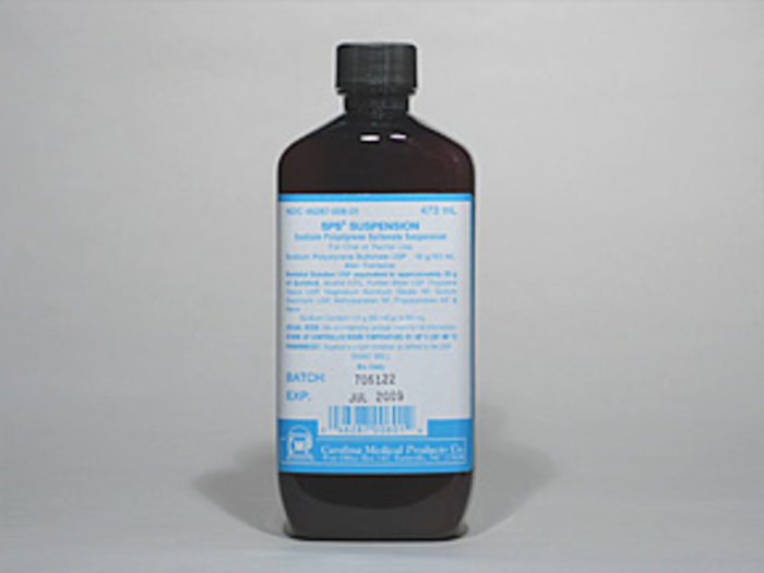 Rx Item-SPS 15G/60Ml Suspension 16 Oz By Carolina Med Prod Co