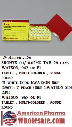 RX ITEM-Sronyx 0.1 0.02 Tab 6X28 By Actavis Pharma