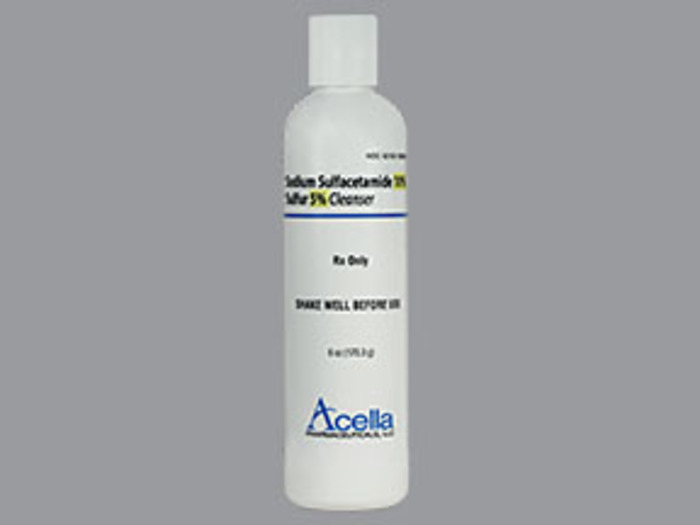 Rx Item-Sulfacetamide Sod-Sulfur 10/5%(W/W) Wash 6 Oz By Acella Pharma