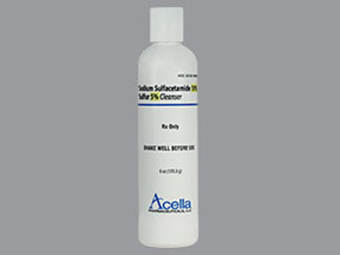Rx ItemSulfacetamide SodSulfur 10/5(W/W) Wash 6 Oz By Acella Pharma