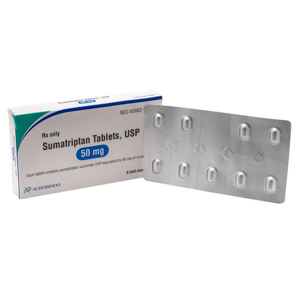 Rx Item-Sumatriptan 50MG 9 Tab by Aurobindo Pharma USA 