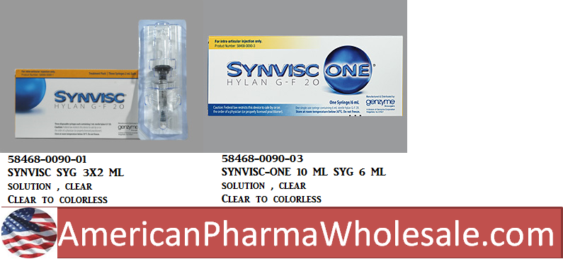 Rx Item-Synvisc 16Mg 2Ml Syringe 3X2Ml By Aventis Pharm Genzyme