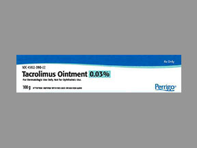 Rx Item-Tacrolimus 0.03% Ont 100Gm By Perrigo Pharma Gen Protopic
