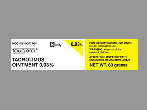 Rx Item-Tacrolimus 0.03% 60 GM ONT-Cool Store- by Fougera   Gen Protopic