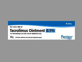 Rx Item-Tacrolimus 0.1% Ont 30Gm By Perrigo Pharma Gen Protopic
