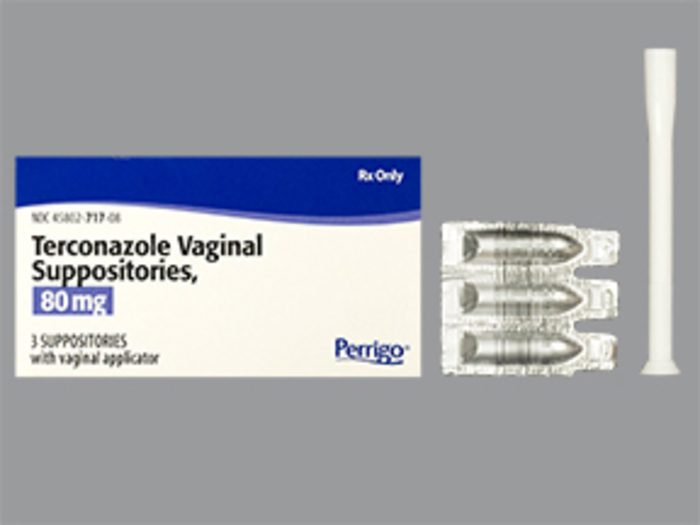 Rx Item-Terconazole 80Mg Suppository 3 By Perrigo Pharma gen Terazol