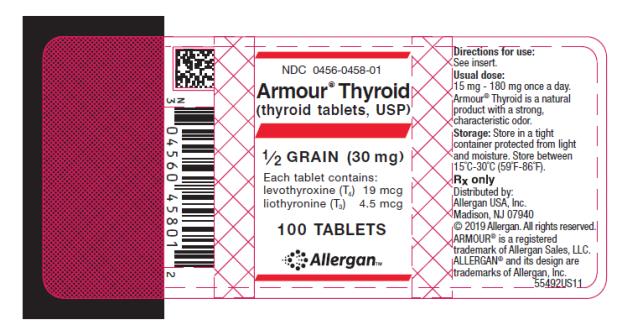 '.Thyroid Armour Tablets 30mg    Product S.'