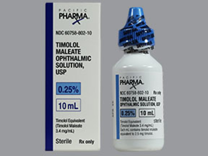 Timolol 0.25% drops 10ml by Pacific Greenstone Pharma USA