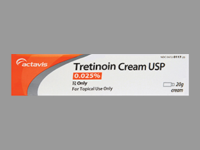 Rx Item-Tretinoin 0.025% Cream 20Gm By Actavis Pharma Gen Retin A