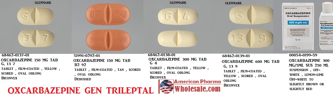 Rx Item-Oxcarbazepine 600Mg Tab 100 By Glenmark Generics Gen Trileptal