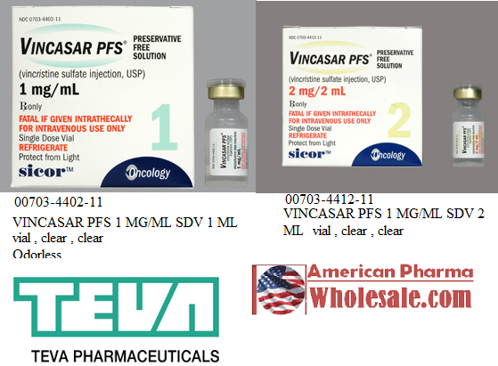 Rx Item-Vincasar Pfs 1 Mg/Ml Single Dose Vial 2 Ml By Teva