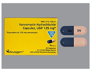 Rx Item-Vancomycin 125Mg Cap 20 By Alvogen Pharma Gen Vancocin