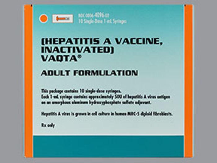 Rx Item-Vaqta 50U/1ML 10X1 ML PFS-Keep Refrigerated - by Merck & Co Pharma USA 