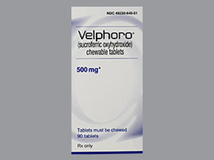 Rx Item-Velphoro 500Mg Iron Chewable 90 By Fresenius USA sucroferric oxyhydroxid