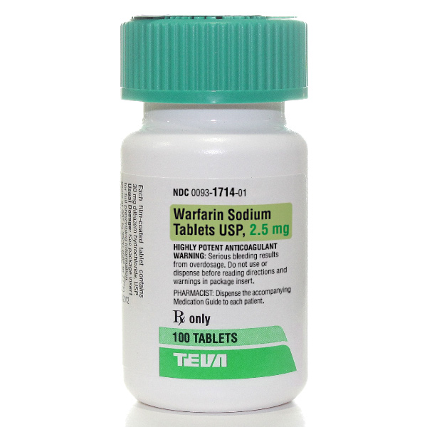 Rx Item-Warfarin 2.5Mg Tab 100 By Teva Pharma Gen Coumadin