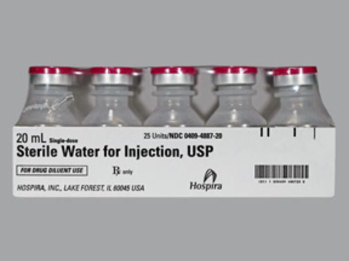 Rx Item-Water Sterile Vial 25X20Ml By Hospira Worldwide
