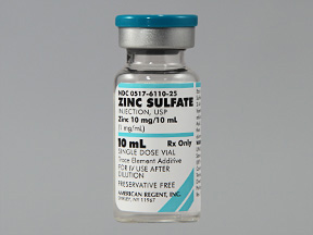 Rx Item-Zinc Sufatel 1Mg/Ml Vial 25X10Ml By American Regent Lab