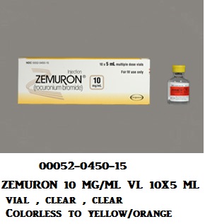 RX ITEM-Zemuron 10Mg/Ml Vial 10X10Ml By Merck 