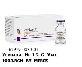 Rx Item-Zerbaxa Hi 1.5 G Vial 10X1.5Gm By Merck 