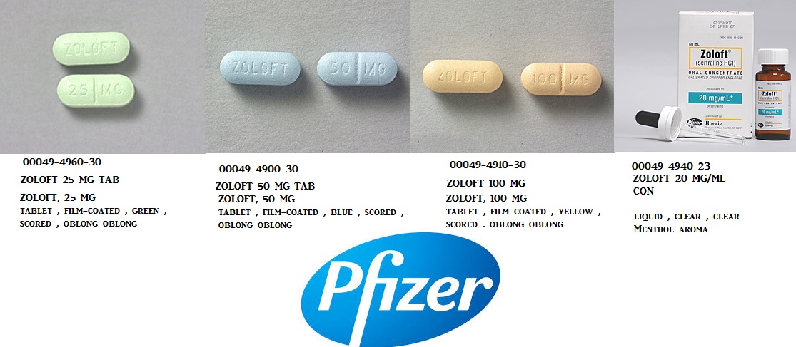 Rx Item-Zoloft 100Mg Tab 100 By Pfizer Pharma