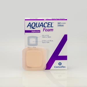 Aquacel 4X4 Adhesive Foam Dressing one box of 10