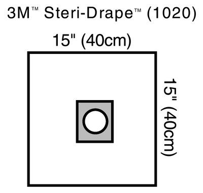 3M Steri-Drape Aperture 15 X 15 Item No.M-3M1020 Supplier:3M Subca