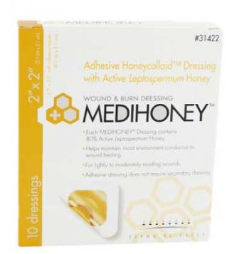 Medihoney 2X2 Honeycolloid Dressing.