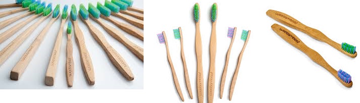 Woobamboo Dog Tooth Brush Large Soft Blu/Granules Ct