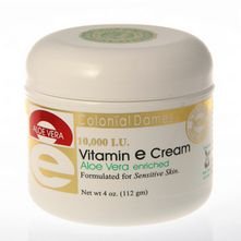 Colonial Dames Vitamine E W/Aloe Moisturizing Cream 4 oz 