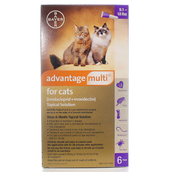 Advantage Multi Cat 9.118 6 6 Sl By Bayer Pet Rx(Vet)