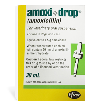 Amoxi 50mg Drops 30ml Liquid By Zoetis Pet Rx(Vet)