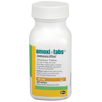 Amoxi Tabs 50mg 500 Tab By Pfizer Pet Rx(Vet)