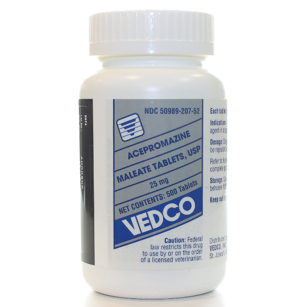 Acepromazine 25mg 500 Tab By Vedco Pet Rx(Vet)