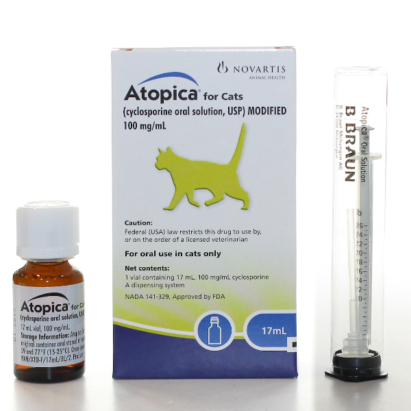 Atopica Suspen 100mg For Cats 17 ml Liquid By Novartis Pet Rx(Vet)