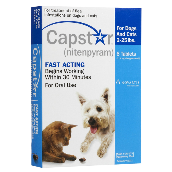 Capstar Blu Cat/Small Dog OTC 6 Tab By Novartis Pet Otc(Vet)