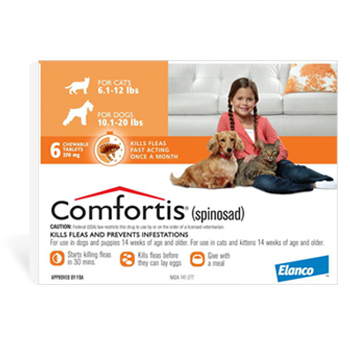 Comfortis Dog & Cat 270mg 6 Tab By Elanco Pet Rx(Vet)