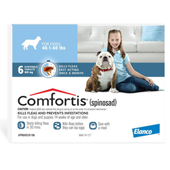 Comfortis Dog 40.1-60 Lbs 6 Tab By Elanco Pet Rx(Vet)