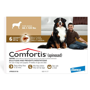 Comfortis Dog 60-120 Lbs 6 Tab By Elanco Pet Rx(Vet)