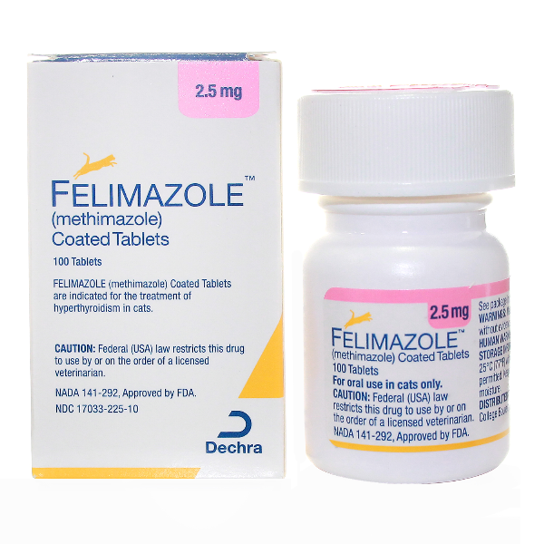 Felimazole Tablets 2.5mg 100# 100 Tab By True Science Rx(Vet)