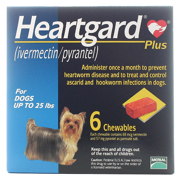 Heartgard Plus Chew 1-25 6# 6 Tab By Merial Pet Rx(Vet)