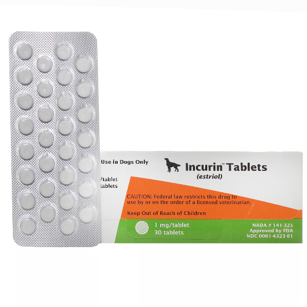 Incurin Tablets 1mg 30# 30 Tab By Merck Pet Rx(Vet)