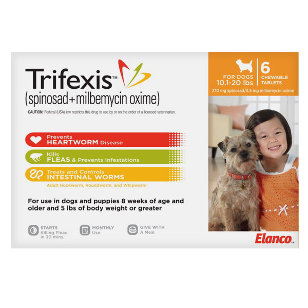 Trifexis For Dogs 10-20 Lbs 6 Tab By Elanco Pet Rx(Vet)
